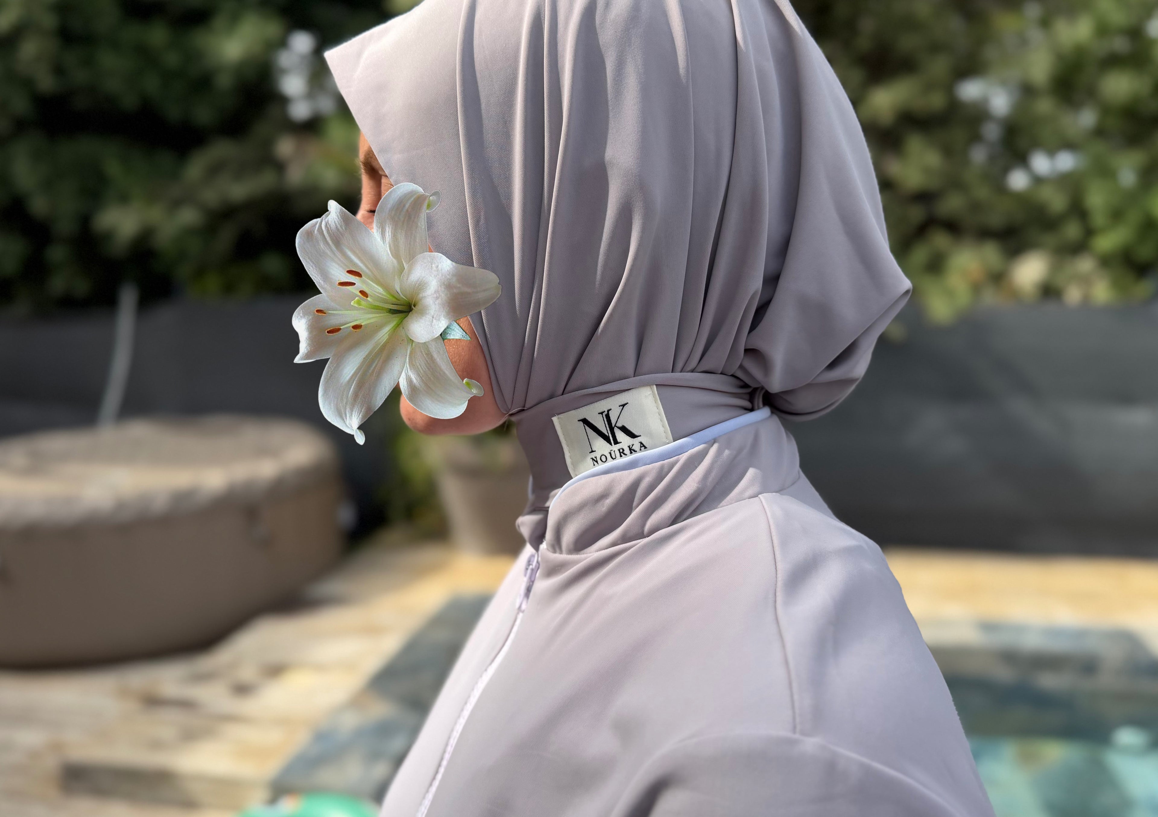 CAGOULE DE BAIN - GRIS LILA