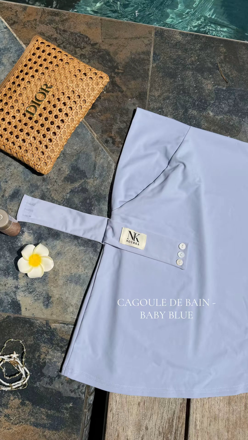 CAGOULE DE BAIN - BABY BLUE