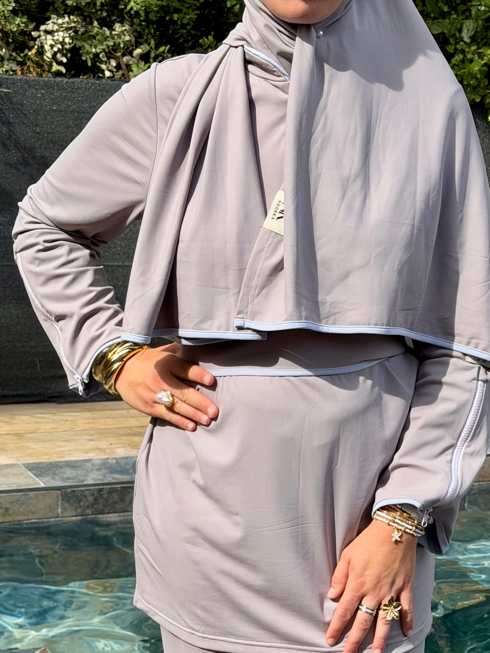 BURKINI GRIS LILA