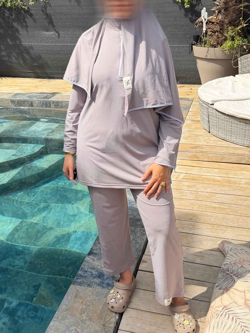 BURKINI GRIS LILA