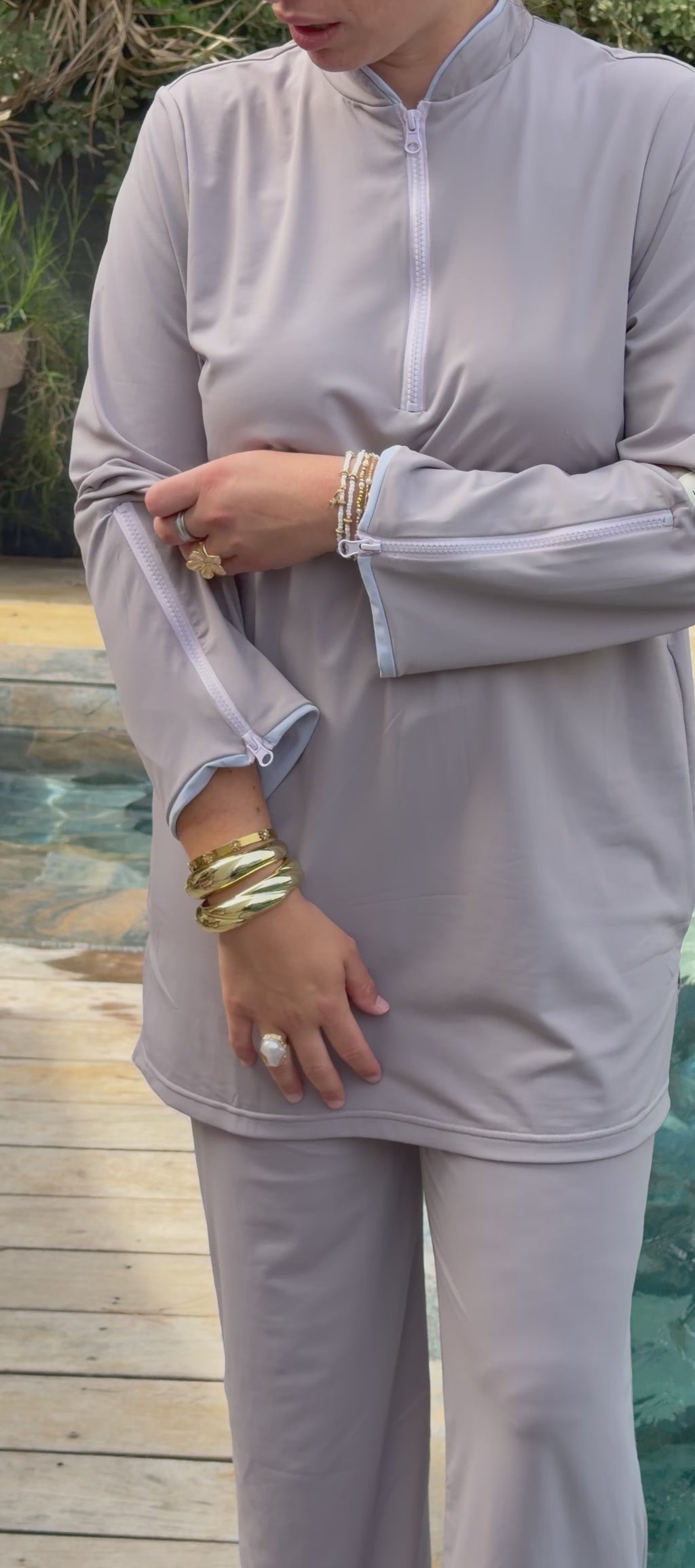 BURKINI GRIS LILA